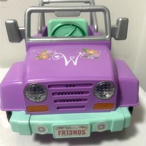 American Girl Lavender and Mint Adventure Jeep